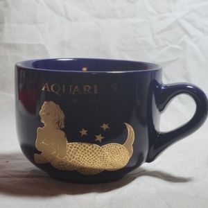 Vintage AQUARIUS (Zodiac Sign) High Quality Large Ceramic Coffee Cup Wide Tea
